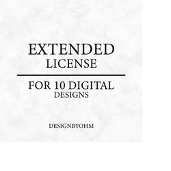 commercial license: 10 designs