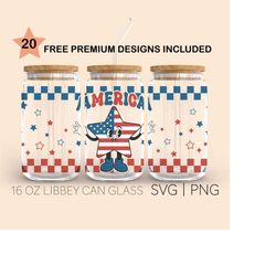 retro america svg, 16 oz libbey glass svg, 4th of july svg, patriotic svg, vintage american flag svg, svg files for cric