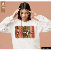 thankful brush strokes png, thanksgiving png, fall sublimation design, fall designs, leopard brushstrokes, thankful tshi