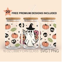 ghost pumpkin svg. 16 oz can glass, ghost svg, pumpkin svg, halloween svg, can glass svg, beer can glass, digital downlo