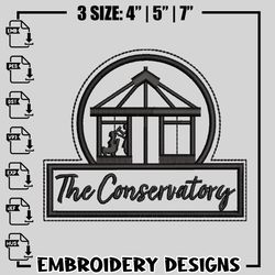 the conservatory logo embroidery design, logo embroidery, logo design, embroidery shirt, logo shirt, instant download