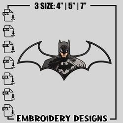 batman embroidery design, batman embroidery, logo design, embroidery shirt, movie shirt, digital download.