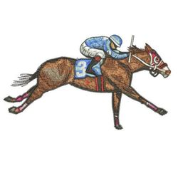 horses-racing horse embroidery design