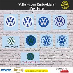 volkswagen embroidery digital product - instant download