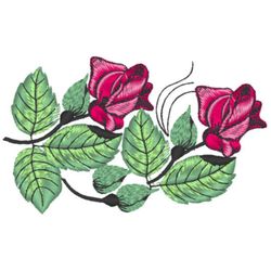 bouquets and bunches-floral stem embroidery design