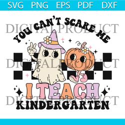 teacher halloween i teach kindergarten svg design file