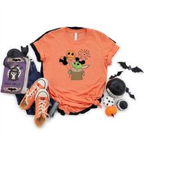 baby yoda halloween shirt, disney halloween shirts, baby yoda t-shirt, spooky season shirt, star wars halloween t-shirt,