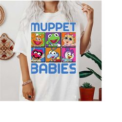 disney the muppet babies squares boxed up portrait funny shirt,  disney family matching shirt, wdw disneyland trip outfi