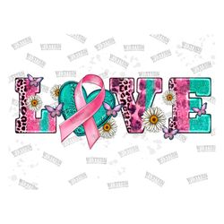 western cancer love png sublimation design, cancer awareness png, breast cancer png, cancer heart png, cancer ribbon png