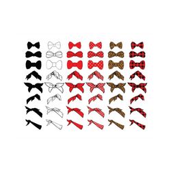 bandana svg, hair bow svg, leopard bandana svg, red bandana svg, buffalo plaid bandana svg