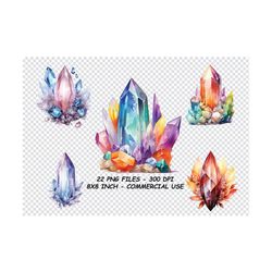 watercolor fairy crystals clipart, watercolor fairy crystals clipart png files, transparent background png