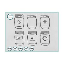 mason jar svg | mason jar png | mason jar clipart | canning jar svg | mason jar cut file | mason jar silhouette | mason