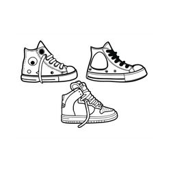 sneaker shoe svg, sneaker shoe svg cut files for cricut, sneaker shoe clipart, converse shoes svg