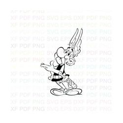 Asterix_0001 Outline Svg Dxf Eps Pdf Png, Cricut, Cutting file, Vector, Clipart - Instant Download