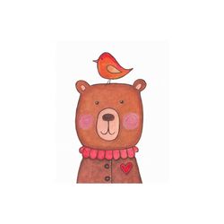 bear art nursery | instant download art in canada | digital art print | digital art download | nursery room art | woodla