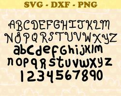 alphabet and number svg, bundles rugrats svg, png,dxf, pdf, jpg...