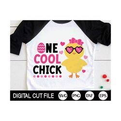 one cool chick svg, girls easter svg, bunny svg, easter egg svg, kids easter shirt, png, svg files for cricut, silhouett