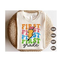 first grade svg png, back to school svg, 1st grade teacher svg, first day of school shirt, svg files for cricut