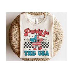 party in the usa svg png, retro 4th of july svg, patriotic svg, fourth of july, american shirt, svg files for cricut