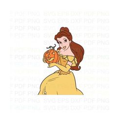 belle_halloween svg dxf eps pdf png, cricut, cutting file, vector, clipart - instant download