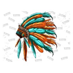 western native american headdress png, indian headdress png, indian feather headdress png sublimation design, indian png