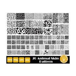 76 animal skin svg, animal pattern svg, leopard, cow, tiger, zebra pattern cut files for cricut and silhouette