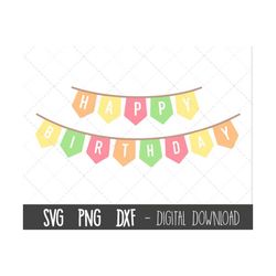 birthday bunting svg, happy birthday banner svg, party bunting svg, party banner png, flag svg, happy birthday svg, cric