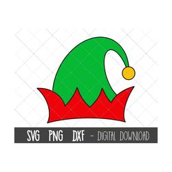 elf hat svg, elf svg, christmas svg, elf svg file, elf head hat svg, elf hat png, xmas svg files, cricut silhouette svg