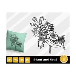 seat svg, relax svg, mental health svg, houseplant svg, tropical leaves svg, monstera leaf svg, tropical leaf svg, insta