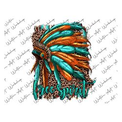 western free spirit native american  indian headdress png, serape headdress png, leopard background, headdress png, west