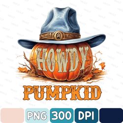 Retro Howdy Pumpkin Fall Vintage Western Halloween Png, Howdy Pumpkin Png, Howdy Pumpkin Png, Halloween Pumpkin Png