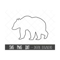 bear svg, bear clipart, bear silhouette svg, bear outline svg, bear png, mama bear svg, animal svg, bear cricut silhouet