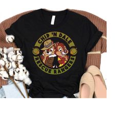 disney chip 'n dale rescue rangers logo t-shirt, disney family matching shirt, walt disney world, disneyland trip outfit