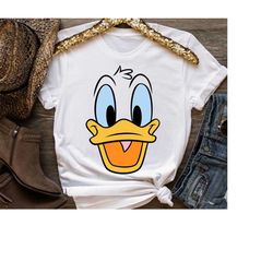 disney donald duck big face graphic shirt, disneyland family matching shirt, magic kingdom tee, wdw epcot theme park shi