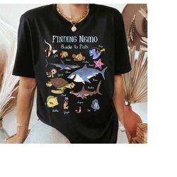 disney finding nemo fish guide graphic shirt, disney family matching shirt, walt disney world shirt, disneyland trip out