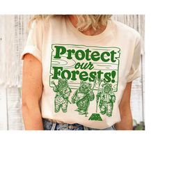 star wars ewoks protect our forests camp graphic t-shirt, star wars celebration, galaxy's edge, star wars day, walt disn