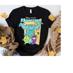 disney monsters inc. mike sully boo group poster shirt, disney family matching shirt, walt disney world shirt, disneylan