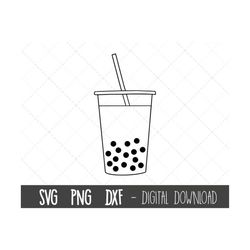 bubble tea svg, boba tea svg, bubble tea clipart, boba cup svg, cup svg, silhouette, cricut cut files, boba balls coffee