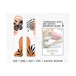 bookmark svg | butterfly svg | botanical bookmark svg | bookmark template | boho element svg | free svg for cricut, came