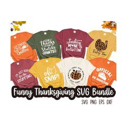 funny thanksgiving svg bundle, pumpkin svg, thankful svg, fall svg files, fall tee, autumn svg, thanksgiving shirt, svg