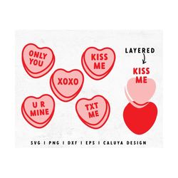 valentine candy svg | heart candy svg | candy heart svg | aesthetic valentines day svg | cute valentine svg | heart cric