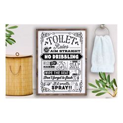 toilet rules svg, bathroom svg, bath svg, rules svg, farmhouse svg, rustic sign svg, country svg, vinyl designs