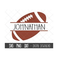 football svg, football split name frame, football clipart, ball svg, football name frame png, dxf, football cricut silho