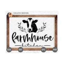 cow sign svg | farm animal svg | kitchen sign svg | farmhouse kitchen svg | cow face svg | botanical cut file for cricut