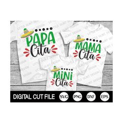 cinco de mayo svg, mama cita, papa cita, mini cita, mothers day gift, margarita svg, cinco de mayo png, kids shirt, svg