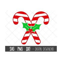 candy cane svg, candy cane clipart, holly svg, christmas svg clipart, holly candycane, candy cane svg files, cricut silh