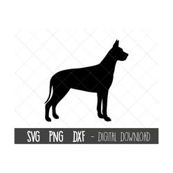 great dane svg, dog svg, great dane silhouette, great dane outline png, great dane clipart, dog pet png, dxf, cricut sil