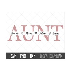 aunt svg, auntie svg, best aunt svg, aunt split name frame svg, aunt cut file, aunt outline, aunt png, auntie cricut sil