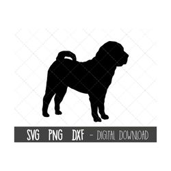 shar pei svg, dog svg, shar pei silhouette, shar pei outline png, shar pei clipart, dog pet png, dxf, shar pei cricut si