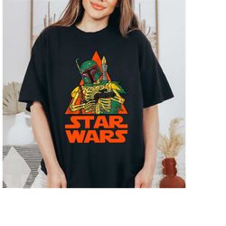 star wars boba fett skeleton halloween shirt, mickeys not so scary party gifts, disney trick or treat, halloween matchin